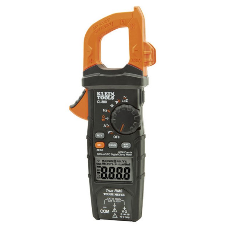 Digital Clamp Meter, AC/DC Auto-Ranging, 600A