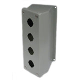 Enclosure, Pilot Device, 30mm, 4 Hole, Sloped Front, Steel, Type 12 By nVent Hoffman E4PBA