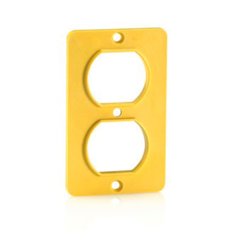 Duplex Receptacle Coverplate, Yellow