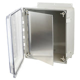 Enclosure hinged front panel kit for use with Allied Moulded Polyline By Allied Moulded HFPP164