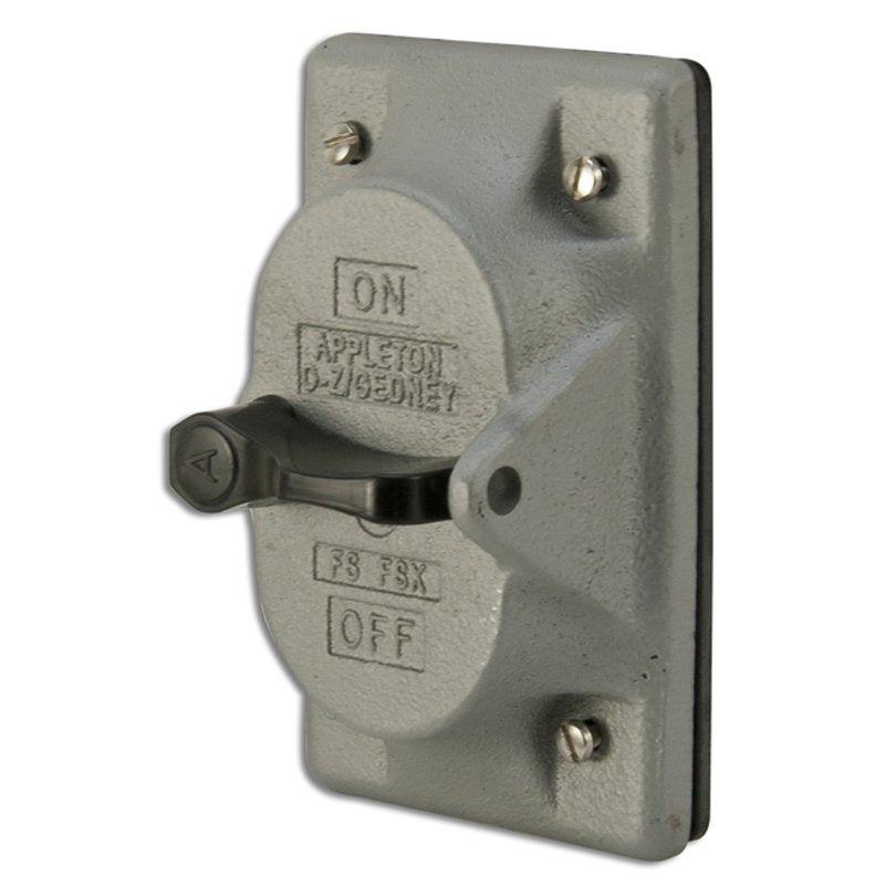 Tumbler Switch Cover, 1-Gang, Malleable Iron