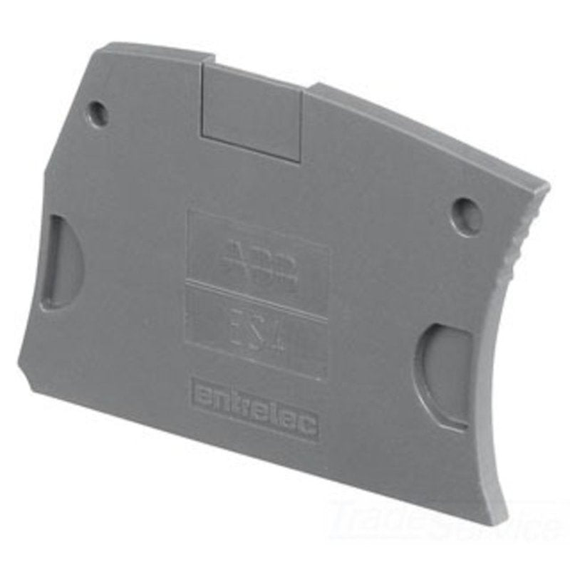 Terminal Block, Snap-On End Section, Type: ES4, Gray, 2.2mm.