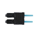 SC 50/125µm OM3/OM4 multimode simplex connector, aqua boot  By Panduit FSCMCXAQ