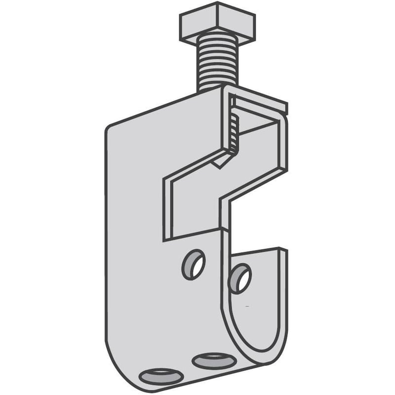 Beam Clamp, Type "C", For Use With Threaded Rod, Steel/Electro-Galvanized