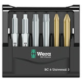 Carded Bit Check-Universal 3-6 Bits Extra Hard By Wera Tools 05136380001