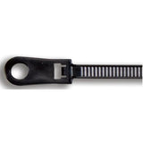 Cable Tie, Screw Mount, UV Rated Nylon, Black, 8