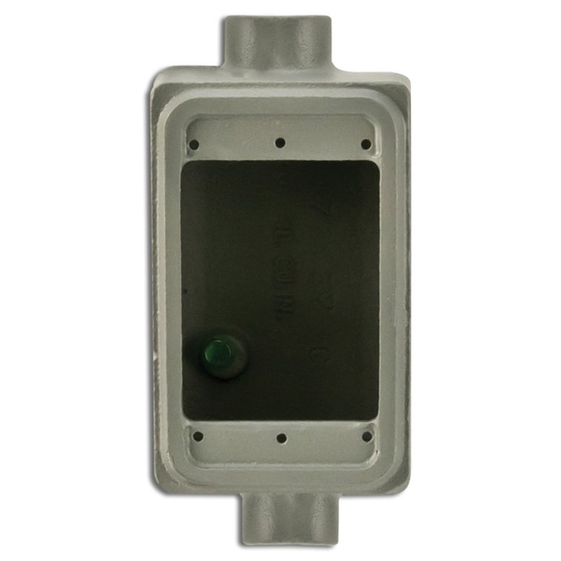 FS Device Box, 1-Gang, Feed-Thru, Type: FSC, 3/4", Malleable Iron