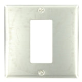 Decora Wallplate, 2-Gang, (1) Opening, 302 Stainless Steel By Leviton S746-N