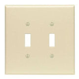 Toggle Wallplate, 2-Gang, Thermoset, Ivory, Oversized By Leviton 86109