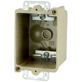 Single gang electrical box for use with nonmetallic sheathed cable By Allied Moulded 9331-EC2