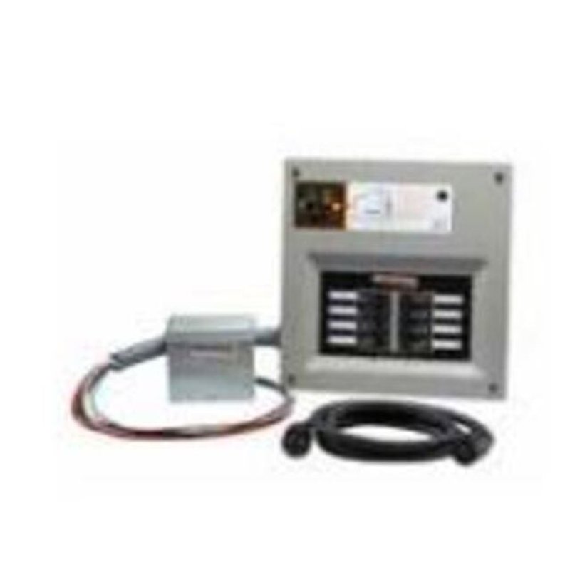 Manual Transfer Switch, 30A, 10 Space, Outdoor Inlet, Breaker Incl.