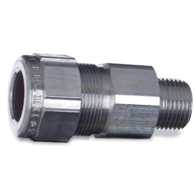 Aluminum Jacketed Cable Fitting, 1-1/4 IN Trade, 1.6 To 1.875 IN Ca