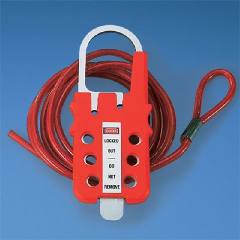 Multiple Lockout Device, Hasp and Cable