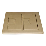 Floor Box Cover, Rectangular, 2-Gang, Universal Type, Flip-Lid, Brass By Thomas & Betts E9762BR
