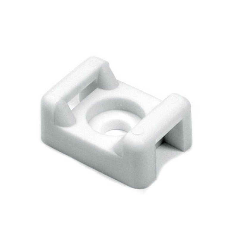 2-Way Cable Tie Mounting Base, 0.19", White