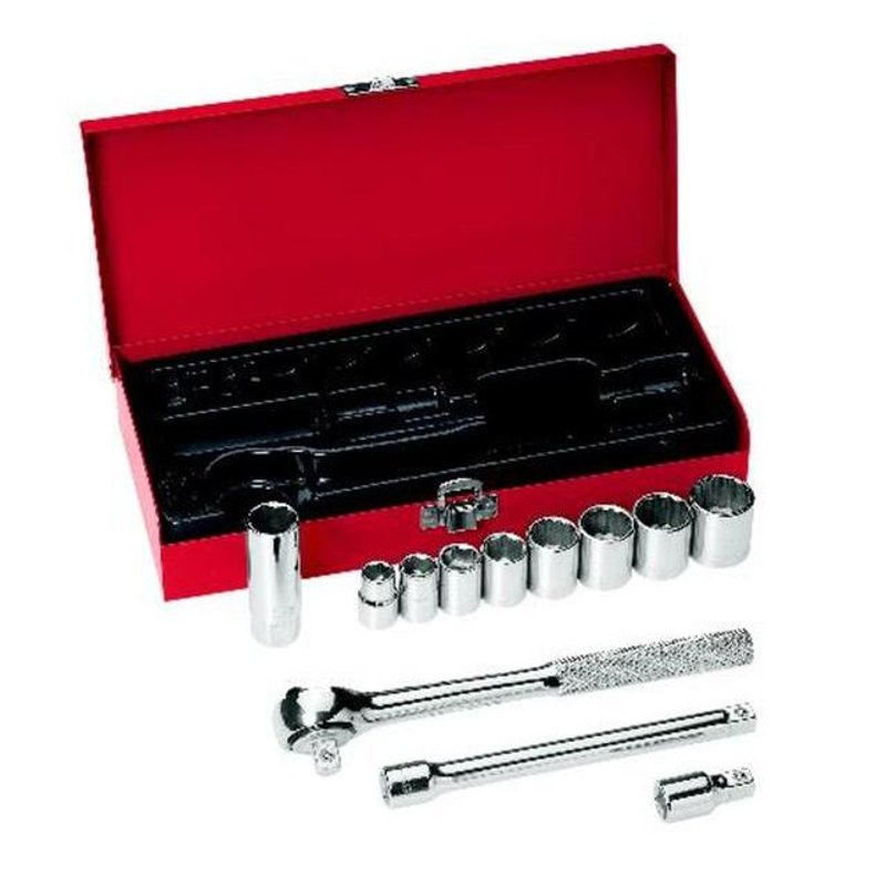 Klein Tools 65500 14-Inch Drive Socket Wrench Set 13-Piece by