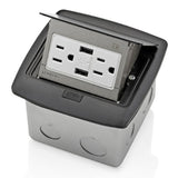 Pop-Up Floor Box, USB Charger, Outlet By Leviton PFUS1-MB