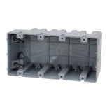 Switch/Outlet Box, 4-Gang, 3-1/4