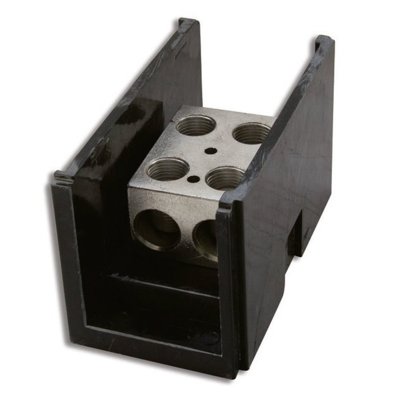 Connector Block, 6 AWG - 350 MCM Line & Load, (2) Primary/(2) Secondary