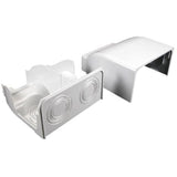 Radiused Divided Entrance End Cap / 5400 Series Raceway, Ivory By Wiremold 5410DFO