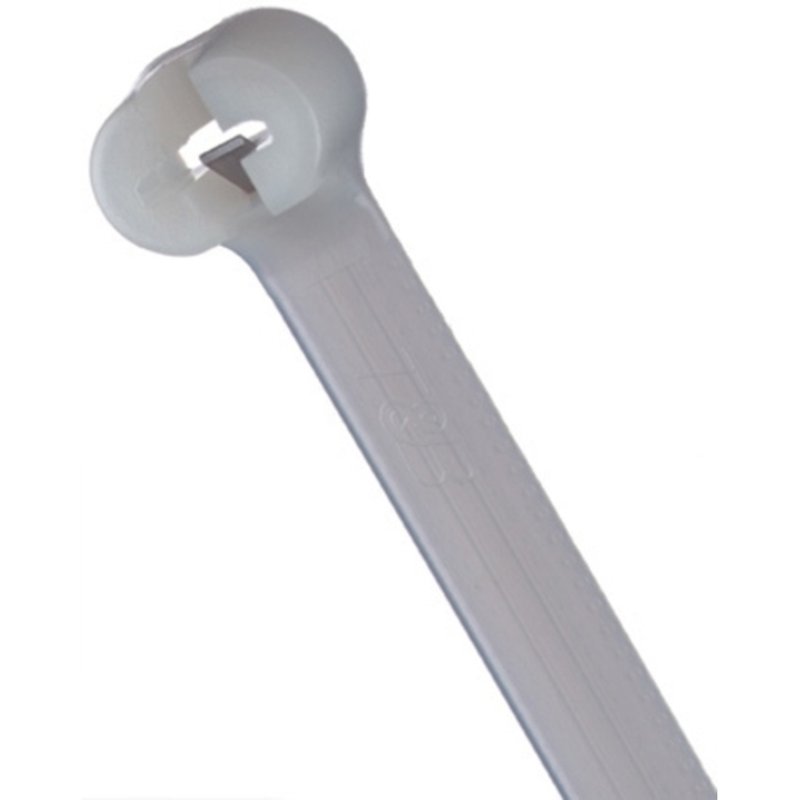 Cable Tie, Standard, 13.4" Long, Nylon, White, 50/Pack