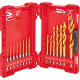 15 PC SHOCKWAVE™ RED HELIX™ Titanium Drill Bit Set By Milwaukee 48-89-4630