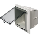 Weatherproof-In-Use Box, 2-Gang, Recessed, Vertical, Non-Metallic, Clear Cover By Arlington DBVR2C