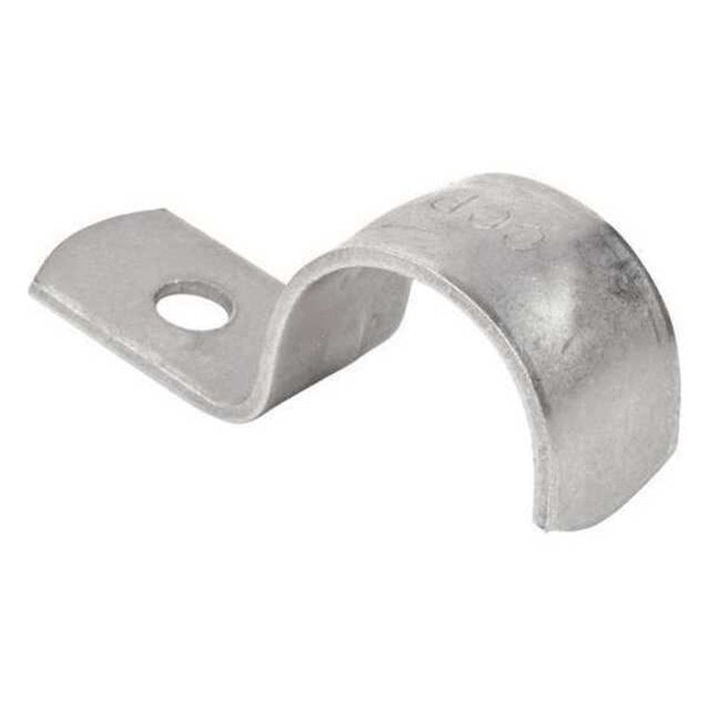 Pipe Strap, 1-Hole, Size: 1/2", Material: Stainless Steel
