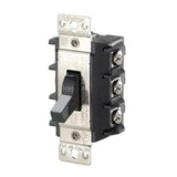 Manual Motor Switch, 30A, 600VAC, Short Toggle, 3P, Black By Leviton MS303-DSS