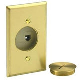 Floor Box Cover, Metallic, 1-Gang, Device Type: Data Port, Brass By Leviton 41650-6