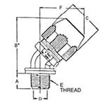 Liquidtight Connector, 45°, 1/2