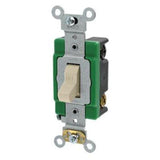 Double-Pole Toggle Switch, 30A, 120/277V, Ivory, Specification Grade By Leviton 3032-2I