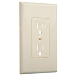 1G MASQUE DECORATOR COVER DUPLEX IVORY By Hubbell-TayMac 2500I