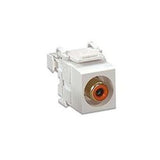 White RCA-110 QuickPort Snap-In Connector By Leviton 40735-RRW