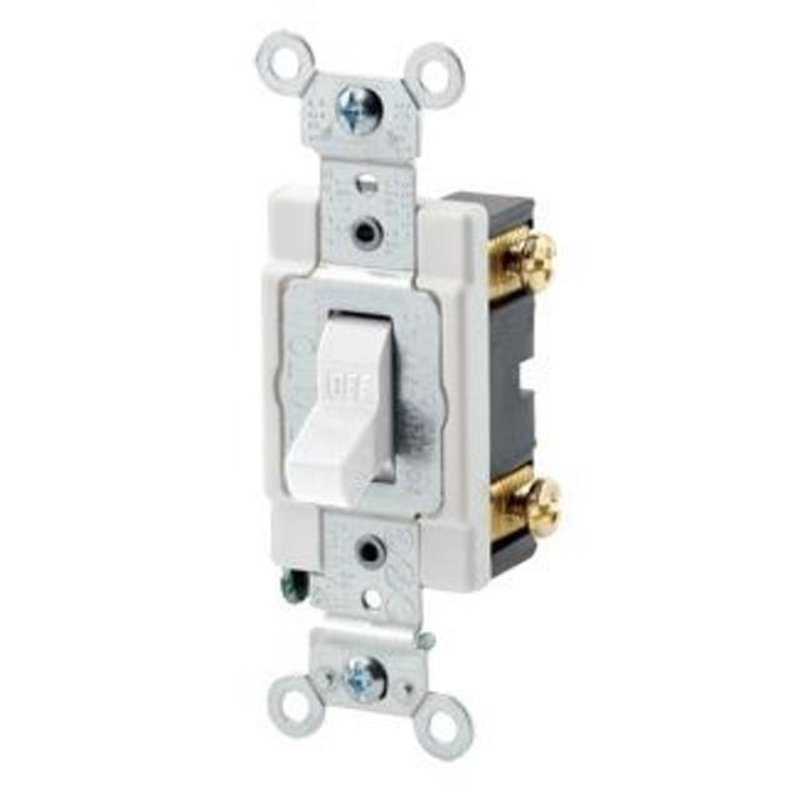 1p Switch 1-Pole Switch, 15 Amp, 120/277V, White, Back/Side Wired, Commercial By ...