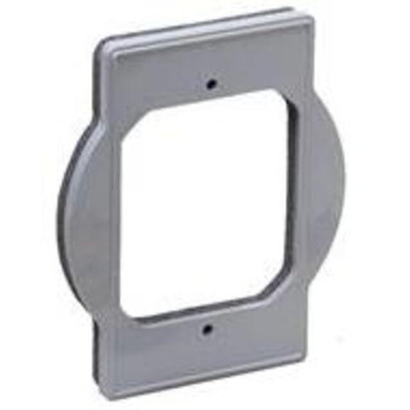 Round Box Adapter, Non-Metallic, Gray