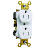 15A Commercial Grade Duplex Receptacle, 5-15R, White By Pass & Seymour TR15-W