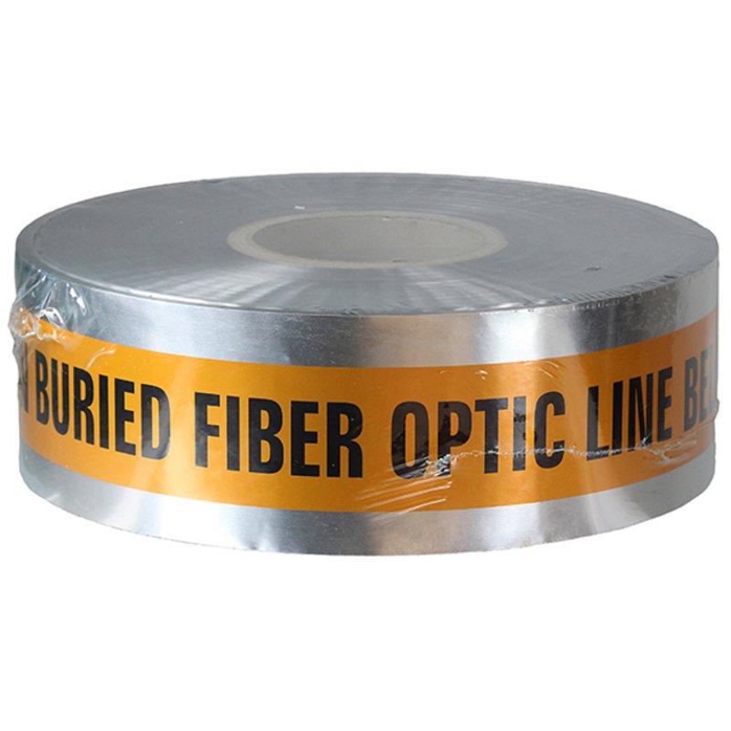 3" x 1000' Orange "Buried Fiber Optic Line Below" Detectable Barricade Tape