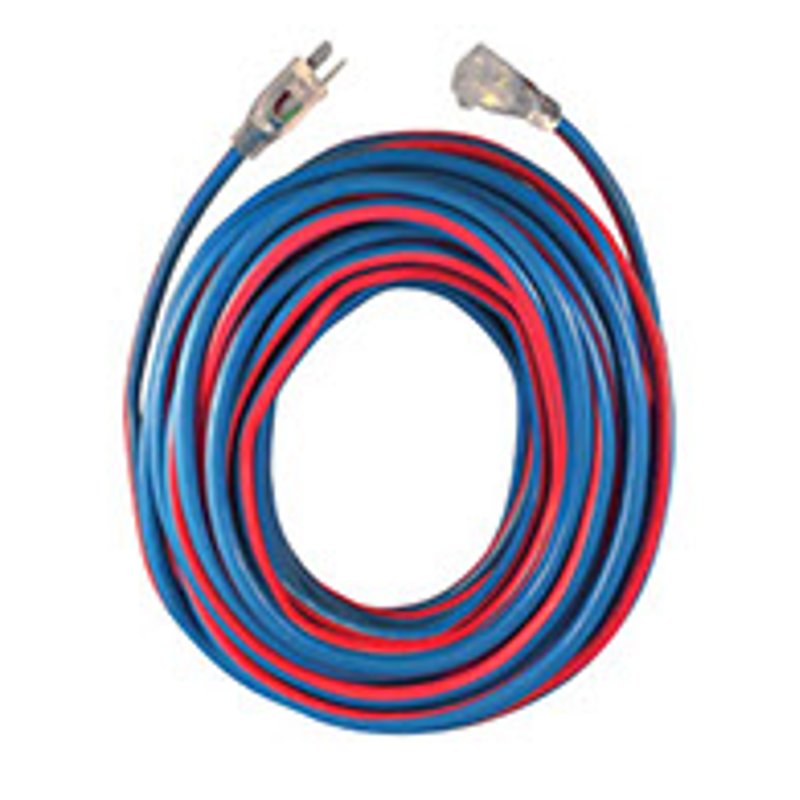 Extension Cord, 100', Blue/Red