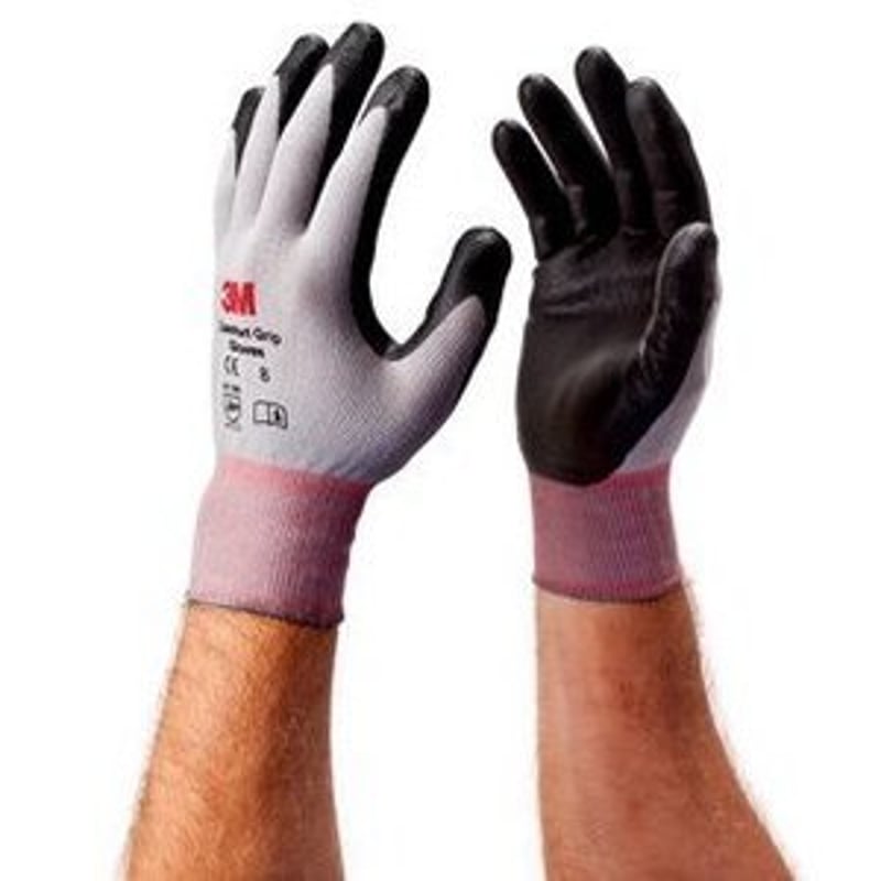 Comfort Grip Gloves, Large, Gray