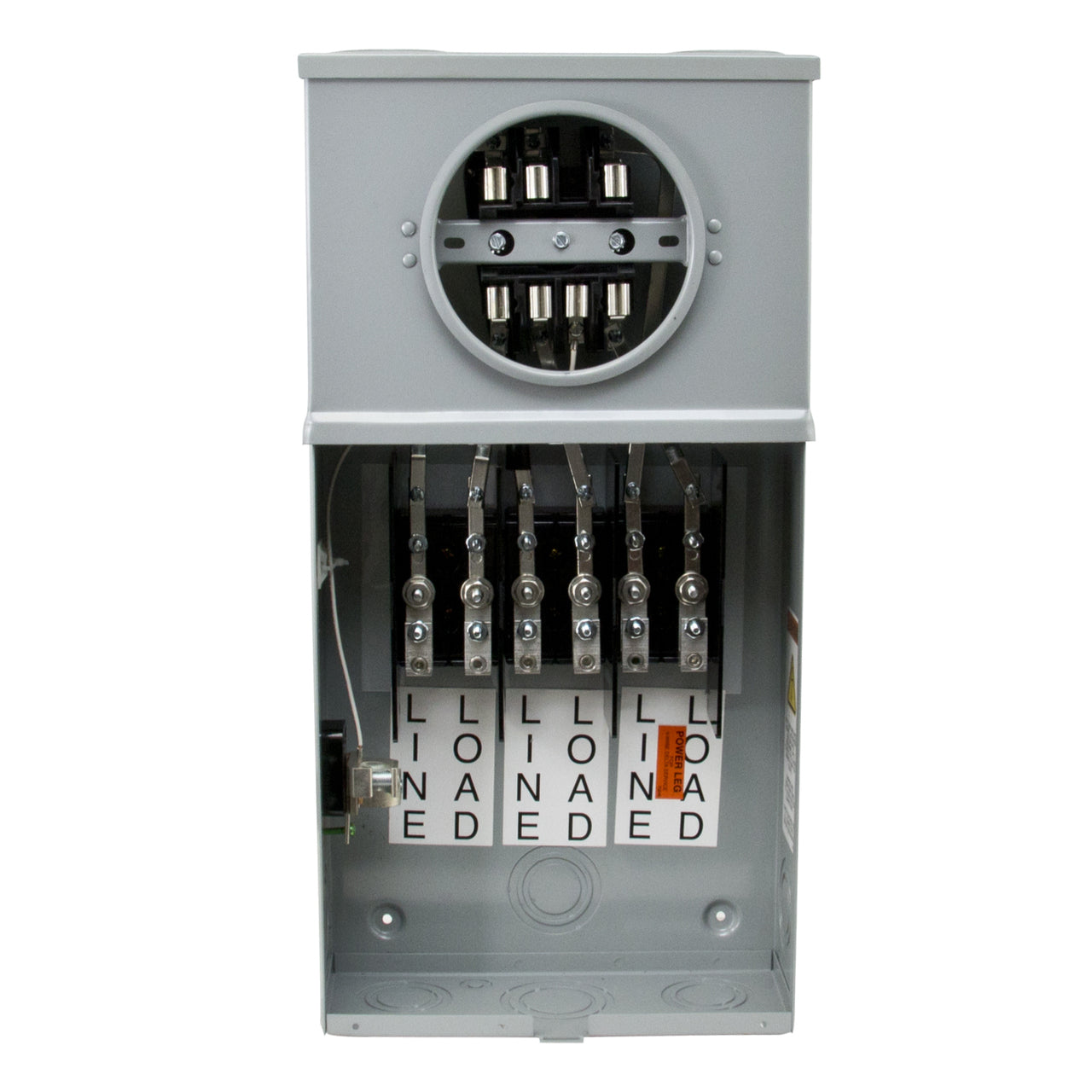 Meter Socket, 100A, 3PH, 7 Jaw, 600VAC, Ring Type, Test Block Bypass B ...
